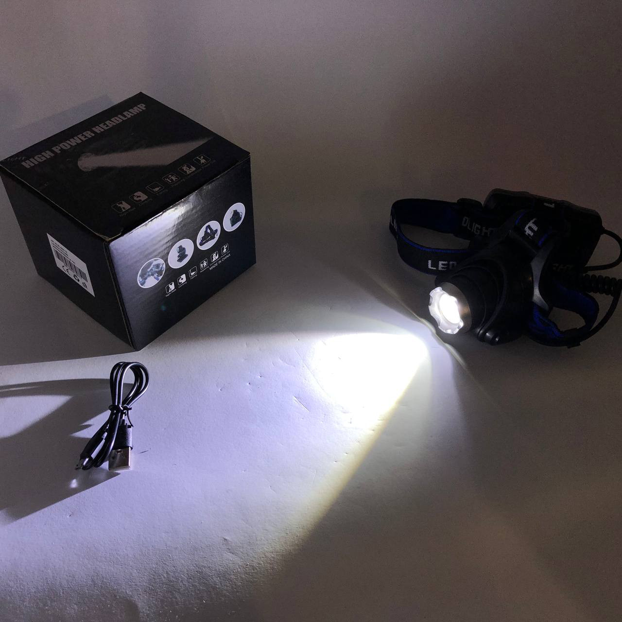 Водонепроникний ліхтарик Police, Ліхтар для голови зі світлодіодами, Ліхтар на голову для туристів LI-95, фото 1