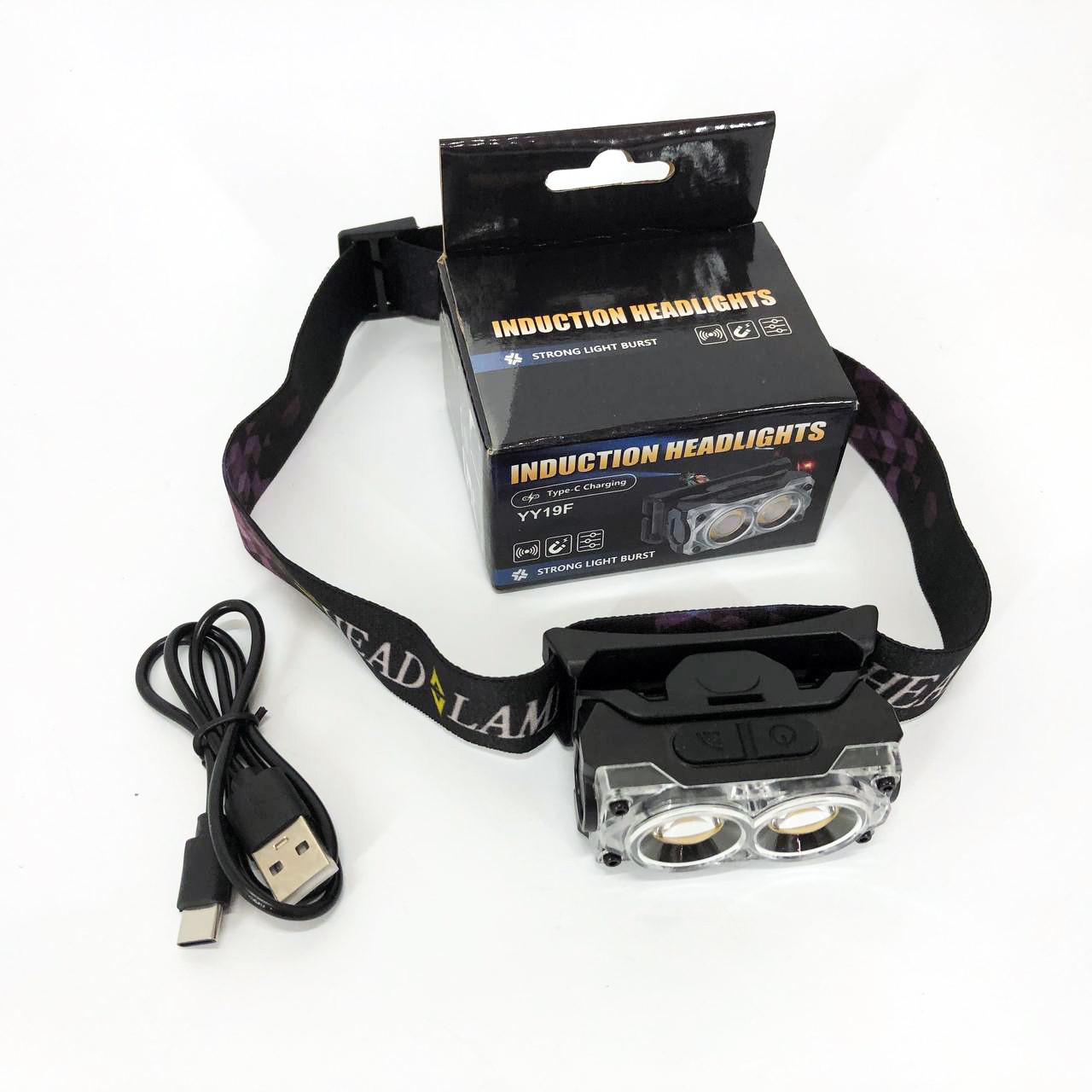 Налобний ліхтар для автомеханіка, Головний ліхтар акумуляторний світлодіодний потужний KR-44, фото 1