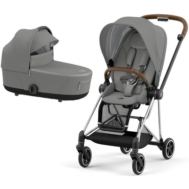 Cybex Mios 4.0 коляска 2 в 1 Mirage Grey шасі Chrome Brown