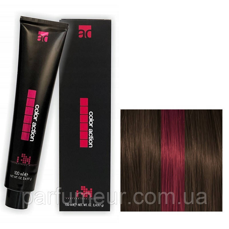 Karibelly Color Action Перманентна крем-фарба для волосся PRcm / MRP Rosso Porpora мелiрування фiолетово-червоний 100 мл, фото 1