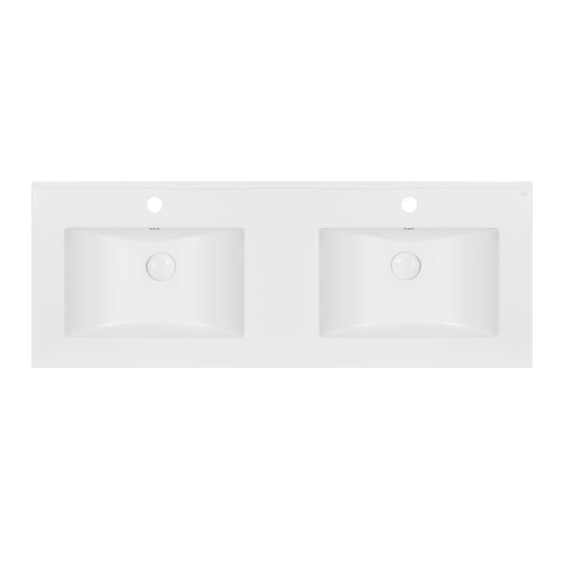 Раковина подвійна Qtap Albatross ED 1200х460х180 White з донним клапаном QT01119120EDW