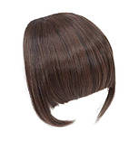 Накладний чуб коричневий штучний, фото 3