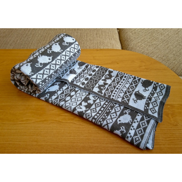 Плед PLE-21 "Циплята" блакитний/сірий, фото 1