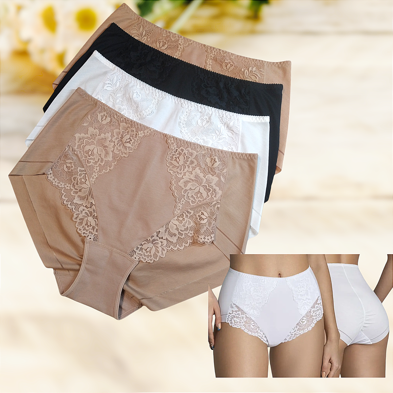 Трусики жіночі високі LaVivas 1 шт  безшовні ззаду Розміри XL XXL 3XL, фото 1