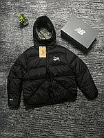 Пуховик Stussy 800 Fill унісекс зимовий теплий брендовий стильна зимова куртка на екопуху з капюшоном