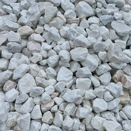 Галька декоративная белая (25 кг) "Доломит Микс" для клумб и ...