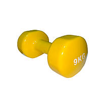 Гантель вінілова Stein 9.0 кг / шт / чорна