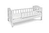 Ліжко дитяче дерев'яне Тоскана біле, сучасне підліткове ліжко з натурального дерева, фото 3