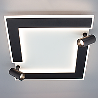 Люстра світлодіодна ESLLSE з пультом CONSUL 80W S 480×480×125мм Чорно-біла