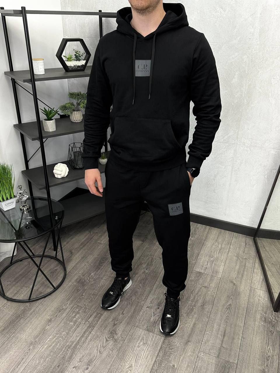 Чоловічий спортивний костюм C.P.Company H4714 чорний, фото 1