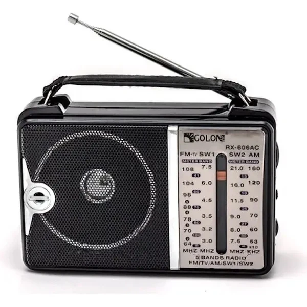 Радиоприемник портативный радіо Golon RX-606AC черный Радіо FM від мережі або батарейок