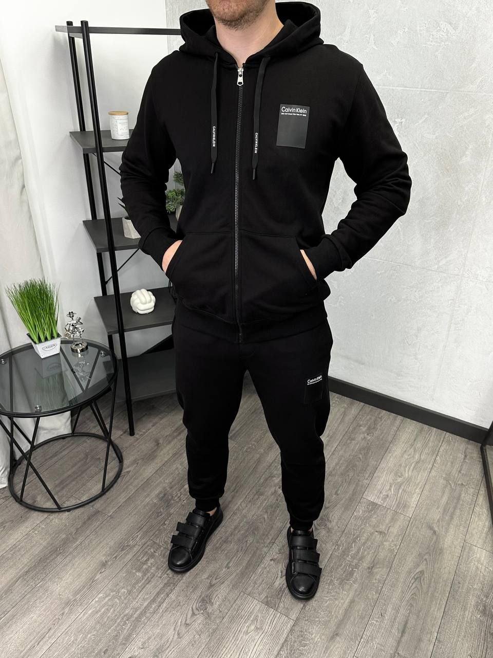 Чоловічий спортивний костюм Calvin Klein H4713 чорний, фото 1