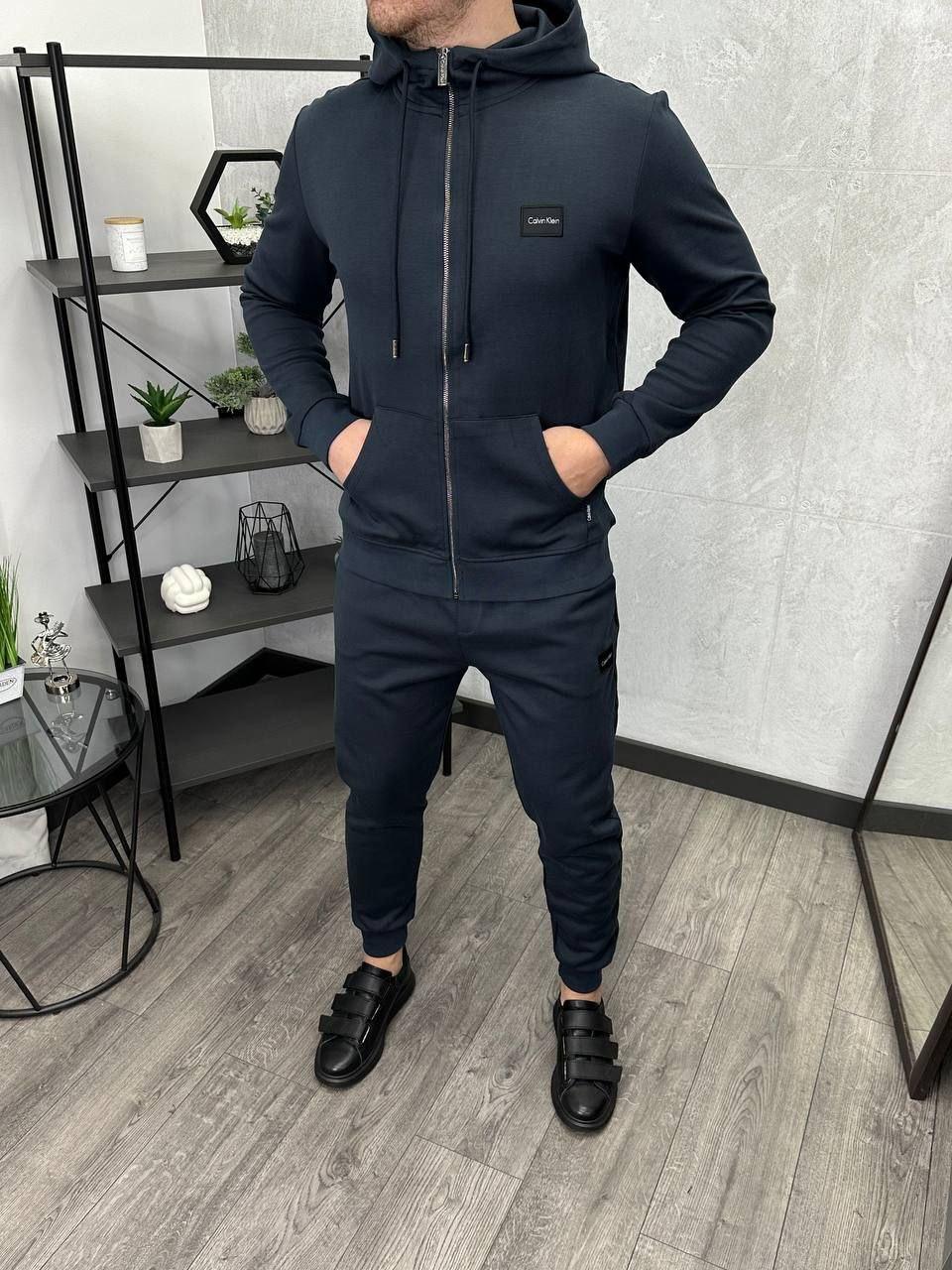 Чоловічий спортивний костюм Calvin Klein H4710 синій, фото 1