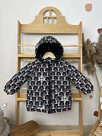 Дитяча зимова курточка на флісі з капюшоном розмір 92 98 104 110 116 см