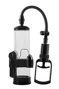 Вакуумна помпа для пеніса з вібрацією Dream Toys Ramrod з ерекційним кільцем та реалістичною насадкою