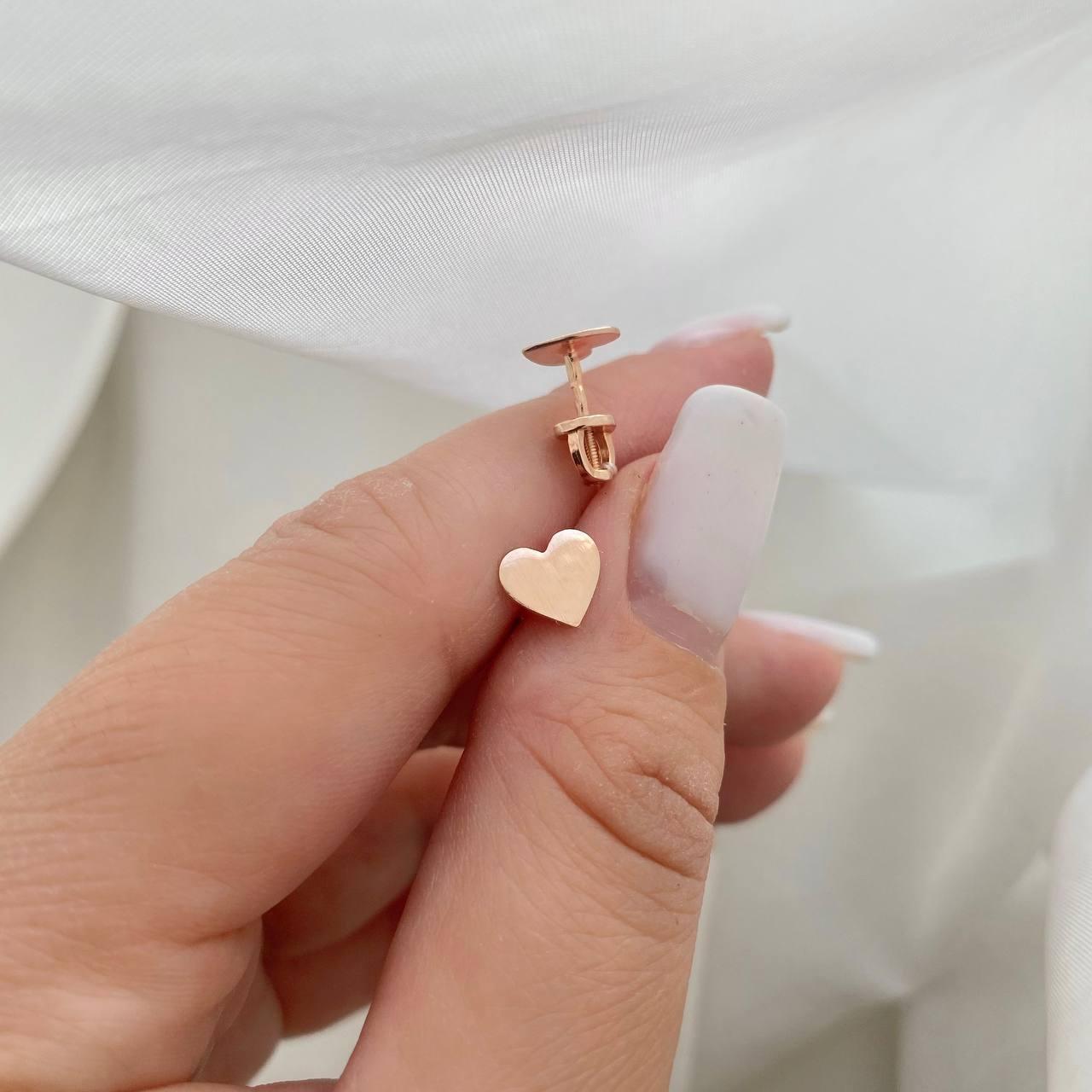 Срібні сережки Сердце Золотое