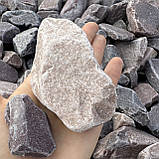 Галька декоративна "Малина" з кварциту для клумб та ландшафтного дизайну (ціна за 1 кг від 1 тони), фото 4