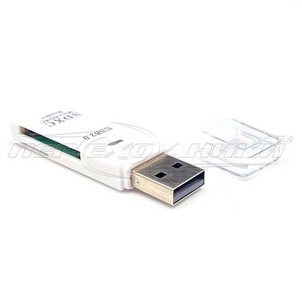Універсальний кардридер 2 in 1 USB 2.0 SD/SDHC//Micro SD/Card Reader, фото 3