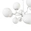 Люстра велика металева з кулями у білому кольорі, фото 3