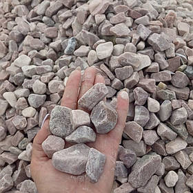 Галька декоративна "Малина" з кварциту для клумб та ландшафтного дизайну (ціна за 1 кг від 1 тони)