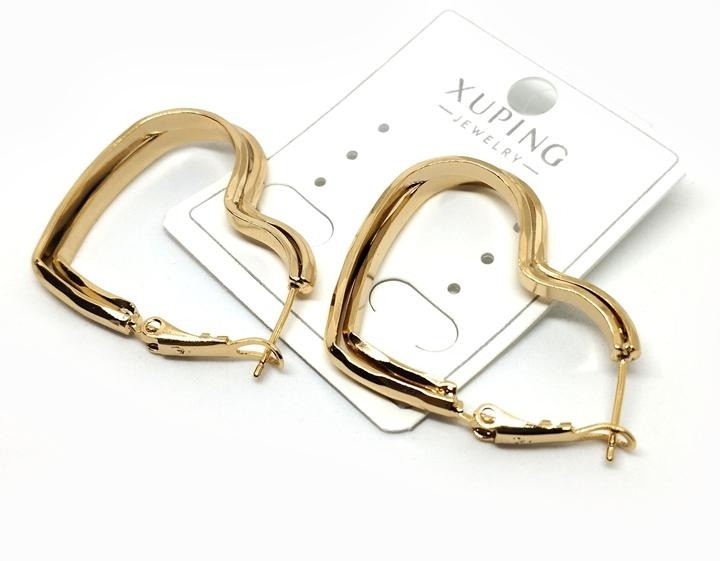Сережки Сердечки XuPing золото, фото 1