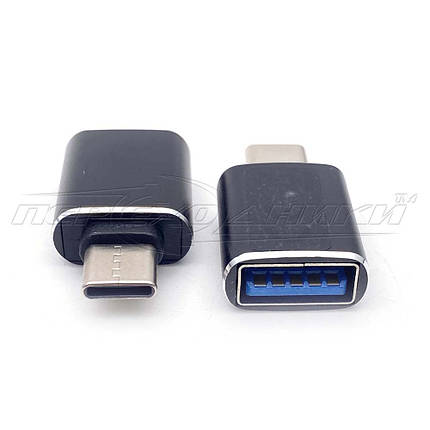Перехідник Type-C Male to USB 3.0 АF OTG, чорний, фото 3