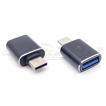Перехідник Type-C Male to USB 3.0 АF OTG, чорний, фото 1