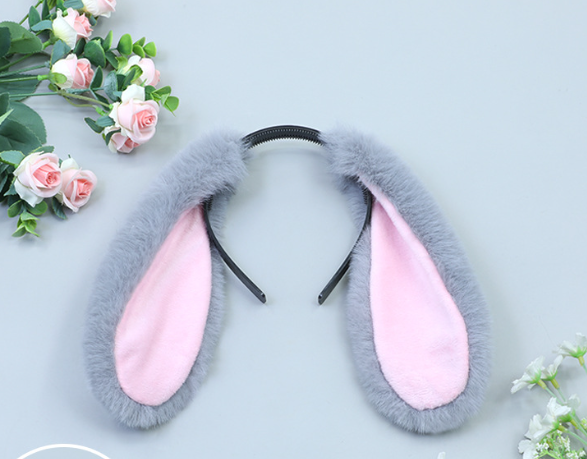 Обідок вушка Зайчика сірі, косплей, аніме, кролик, манги/FS-1694