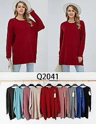 Светр туніка жіноча Kiss me з візерунком, фабричний Китай різні кольори. Розміри оверсайз