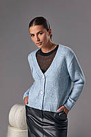 Кардиган прямого силуету блакитний