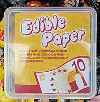 Вафельні їстівні картинки декорація євро на торт Edible Paper 400 штук
