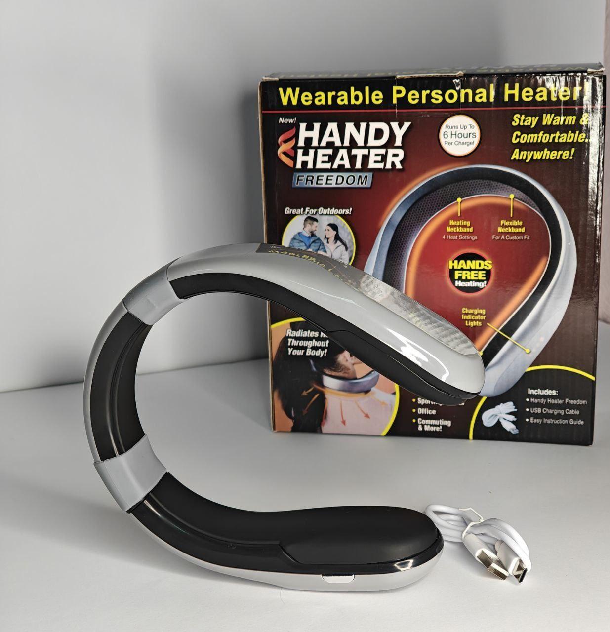 Портативний бездротовий нагрівач для шиї Handy Heater XL-6 з USB-зарядкою, електрогрілка для шиї