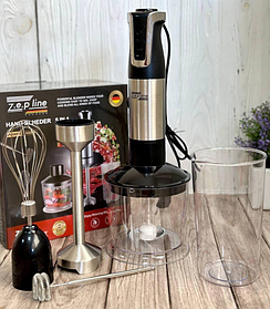 Блендер Zepline 1500W 5в1 Занурювальний з Чашею-Подрібнювачем Чорний