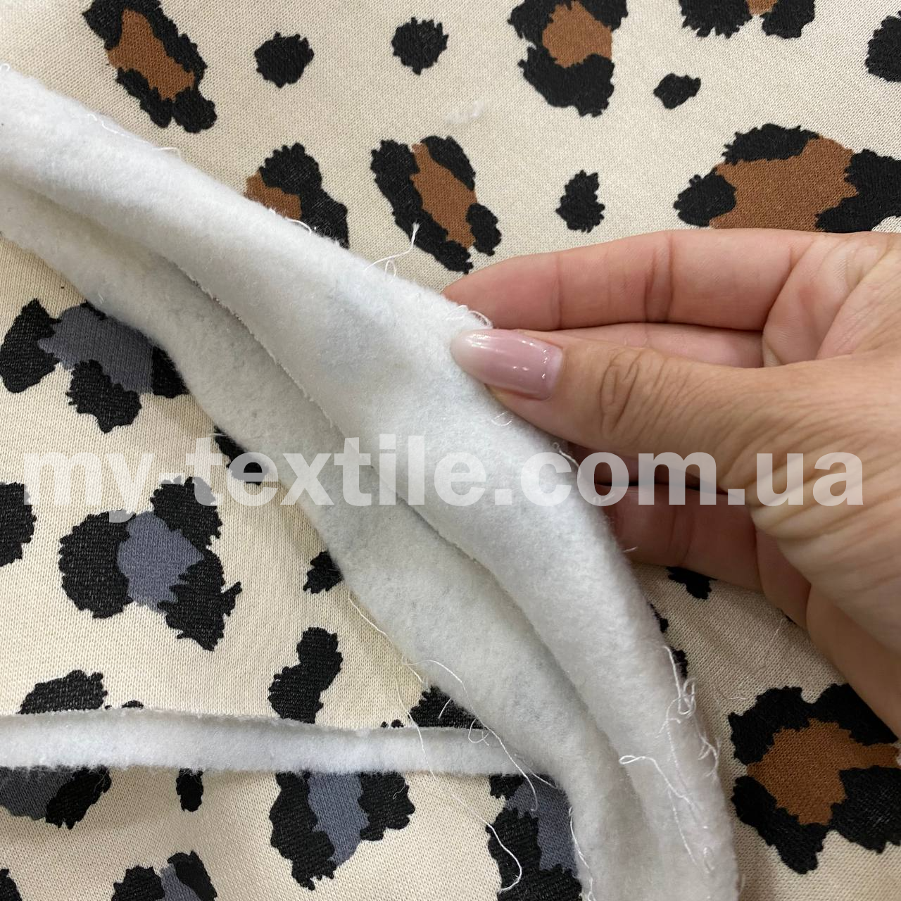 Тринитка з начосом Туреччина 180 см 300 grm принт Леопард, фото 1