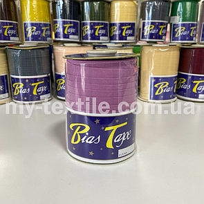 Коса бейка котон 1,5 см бабина 100 ярдів (~93 м) Пудра