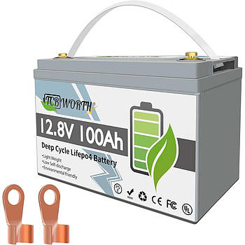 Акумулятор TCBWorth 12.8V 100An 1280Wh BMS  для квартири, вдома, для забезпечення безперебійного живлення