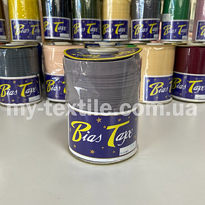 Коса бейка котон 1,5 см бабина 100 ярдів (~93 м) Пудра