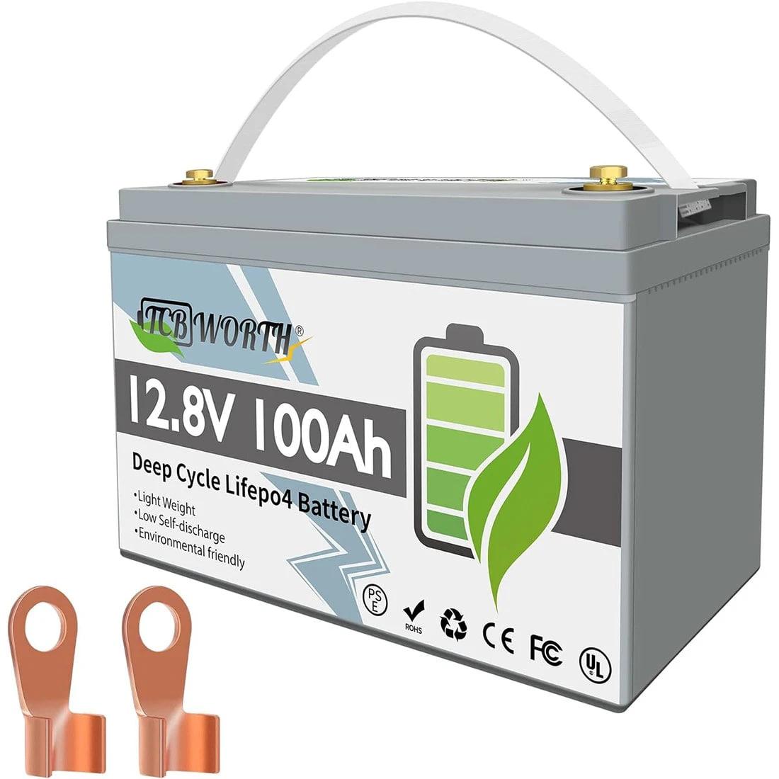 Акумулятор TCBWorth 12.8V 100An 1280Wh BMS для квартири, вдома, для забезпечення безперебійного живлення