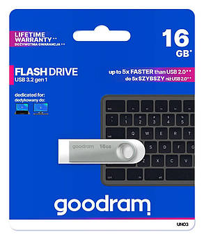 Флеш-накопичувач USB3.2 16GB Goodram UNO3 (UNO3-0160S0R11), фото 3