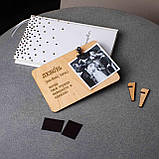 Дошка для фото "Кохання - коли твоє серце загорнуте в ковдру" з затискачем, російська, фото 2