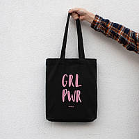 Екосумка "GRL PWR", Чорний, англійська
