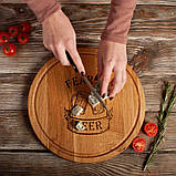Дошка для нарізки "Fear no beer", 30 см, англійська, фото 2