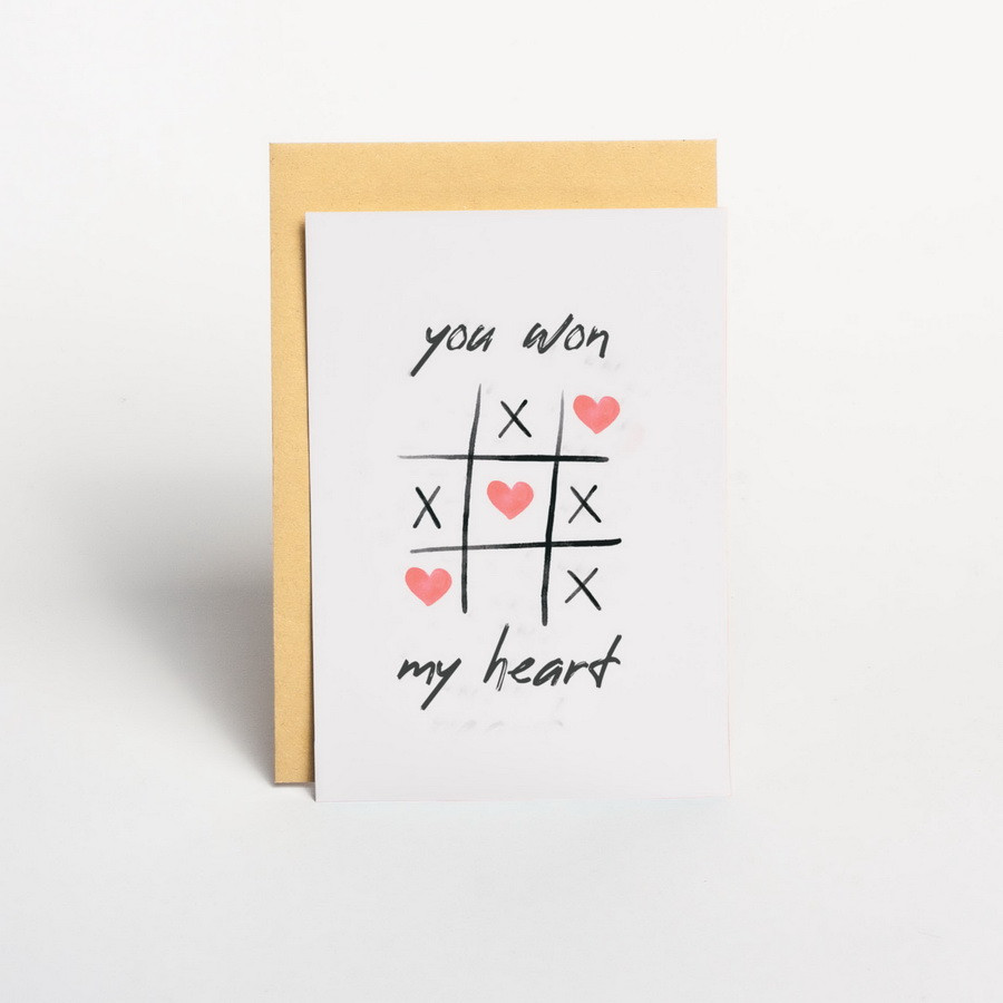 Листівка "You won my heart", англійська, фото 1