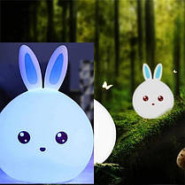 Ночник світлодіодний настільний зайчик, Дитячий нічник-проектор, Нічник RH-931 на батарейках, фото 2