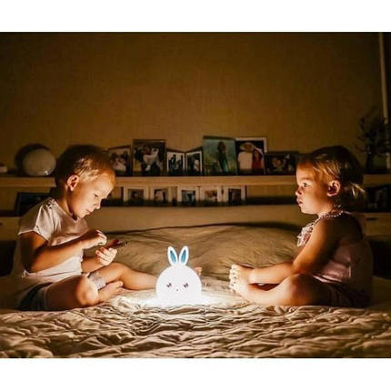 Ночник світлодіодний настільний зайчик, Дитячий нічник-проектор, Нічник RH-931 на батарейках, фото 1