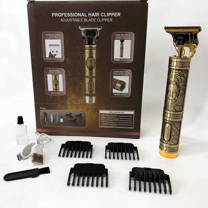 Машинка для стрижки волосся голови Hair Clipper WS-T99, Тример для скронь, Стильна машинка ZU-492 для стрижки, фото 1
