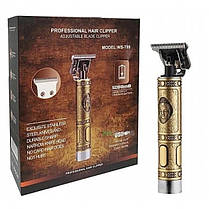 Машинка для стрижки волосся голови Hair Clipper WS-T99, Тример для скронь, Стильна машинка ZU-492 для стрижки, фото 6