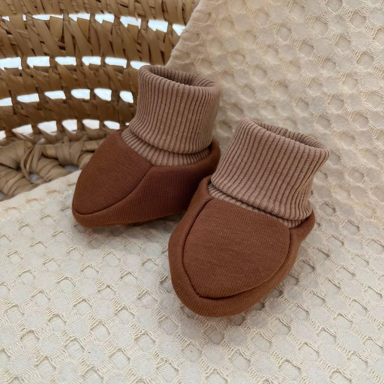 Пінетки "Хеппі Кідс" футер 3-х нитка зріст 74 см (6 – 9 місяців) Betis Коричневий, фото 1