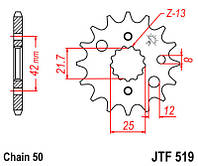 Звезда передняя JT JTF519.16