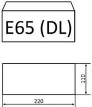 Конверти формату Е65 для запросювачних